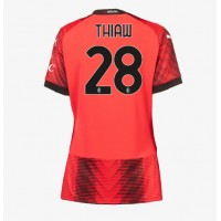 Camiseta AC Milan Malick Thiaw #28 Primera Equipación Replica 2023-24 para mujer mangas cortas